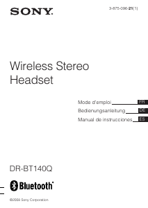 Manual de uso Sony DR-BT140Q Headset