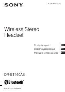 Manual de uso Sony DR-BT160AS Headset