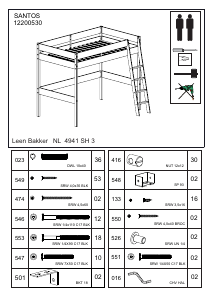 사용 설명서 Leen Bakker Santos 2층 침대