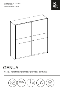 说明书 Leen Bakker Genua (204x150x60) 衣柜