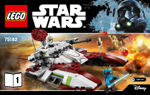 Manual Lego set 75182 Star Wars Fighter Tank da República