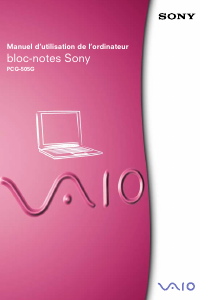 Mode d’emploi Sony Vaio PCG-505G Ordinateur portable