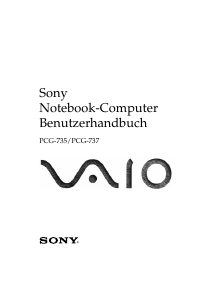Bedienungsanleitung Sony Vaio PCG-735 Notebook