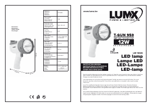 Manual LumX T-Gun 950 Flashlight