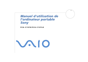 Mode d’emploi Sony Vaio PCG-C1VFK Ordinateur portable