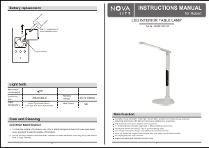 Handleiding Nova Life Hubert Lamp