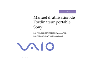 Mode d’emploi Sony Vaio PCG-F707 Ordinateur portable