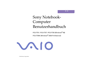 Bedienungsanleitung Sony Vaio PCG-F707 Notebook