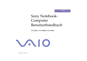 Bedienungsanleitung Sony Vaio PCG-F807K Notebook
