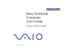 Manual Sony Vaio PCG-F807K Laptop