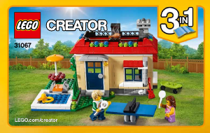 Handleiding Lego set 31067 Creator Vakantie aan het zwembad