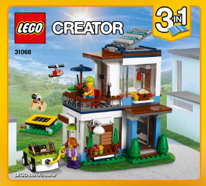 Bruksanvisning Lego set 31068 Creator Modulbasert moderne villa