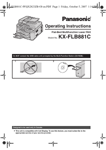Handleiding Panasonic KX-FLB881C Multifunctional printer