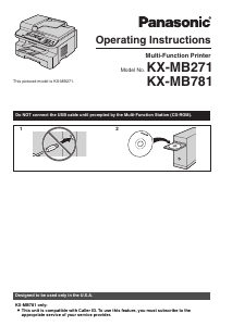 Manual Panasonic KX-MB781 Multifunctional Printer
