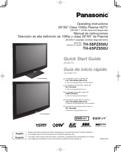 Handleiding Panasonic TH-65PZ850 Viera Plasma televisie