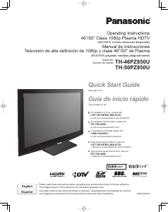 Manual de uso Panasonic TH-46PZ850 Viera Televisor de plasma
