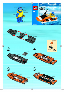 Manual de uso Lego set 4898 City Barco guardacostas