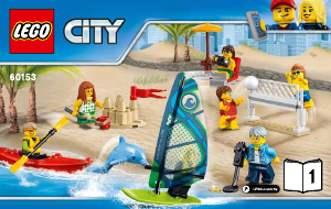 Manuál Lego set 60153 City Sada postav - Zábava na pláži