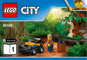 Bruksanvisning Lego set 60158 City Djungel - Transporthelikopter