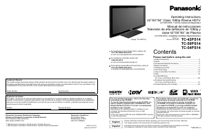 Manual Panasonic TC-54PS14 Viera Plasma Television