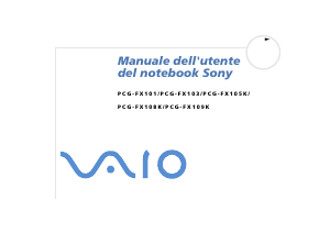 Manuale Sony Vaio PCG-FX103 Notebook