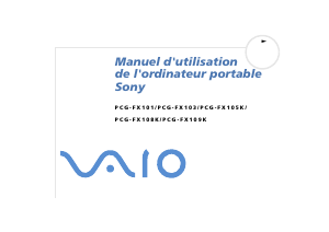 Mode d’emploi Sony Vaio PCG-FX103 Ordinateur portable