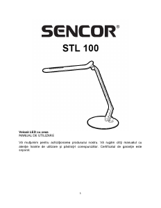 Manual Sencor STL 100 Lampă
