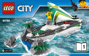 Manual Lego set 60168 City Resgate do barco à vela