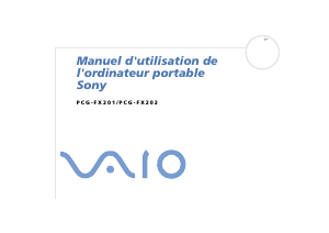 Mode d’emploi Sony Vaio PCG-FX201 Ordinateur portable