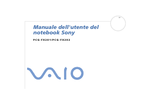 Manuale Sony Vaio PCG-FX202 Notebook