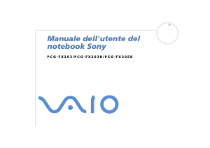 Manuale Sony Vaio PCG-FX203 Notebook