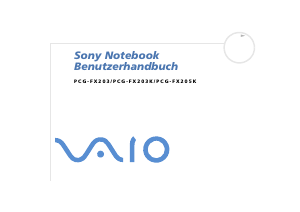 Bedienungsanleitung Sony Vaio PCG-FX203 Notebook