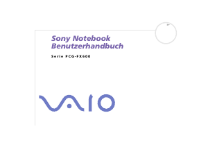 Bedienungsanleitung Sony Vaio PCG-FX602 Notebook