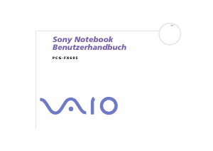 Bedienungsanleitung Sony Vaio PCG-FX605 Notebook