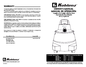 Manual de uso Koblenz WD-6K2 US Aspirador