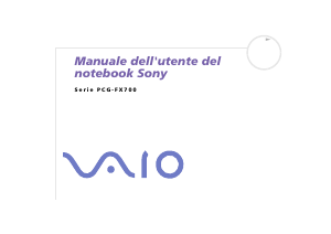 Manuale Sony Vaio PCG-FX705 Notebook