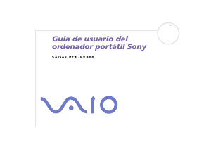 Manual de uso Sony Vaio PCG-FX801 Portátil