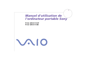 Mode d’emploi Sony Vaio PCG-GRS515M Ordinateur portable