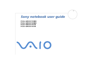 Manual Sony Vaio PCG-GRX316MK Laptop