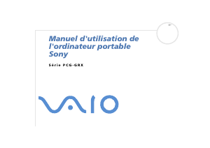 Mode d’emploi Sony Vaio PCG-GRX316SP Ordinateur portable