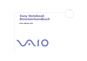 Bedienungsanleitung Sony Vaio PCG-GRZ515G Notebook