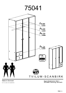 Priročnik JYSK Dallerup (132x200x50) Garderobna omara