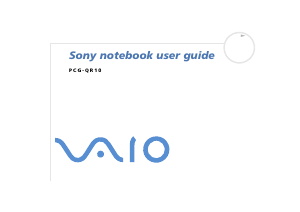 Manual Sony Vaio PCG-QR10 Laptop