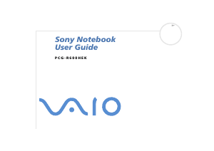 Manual Sony Vaio PCG-R600HEK Laptop