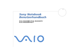 Bedienungsanleitung Sony Vaio PCG-R600HFP Notebook