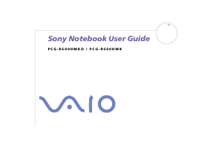 Manual Sony Vaio PCG-R600HMKD Laptop