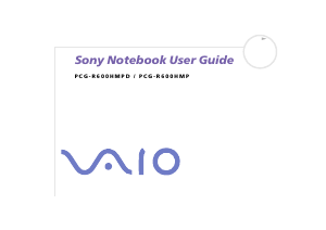 Manual Sony Vaio PCG-R600HMPD Laptop