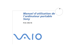 Mode d’emploi Sony Vaio PCG-SR21K Ordinateur portable