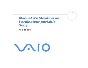 Mode d’emploi Sony Vaio PCG-SRX41P Ordinateur portable