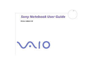 Manual Sony Vaio PCG-SRX51P Laptop